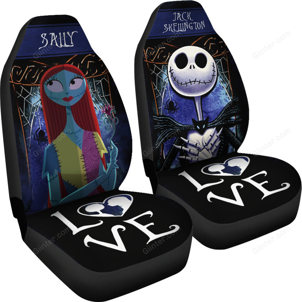 Jack Skellington & Sally Car Seat Cover - LOVE