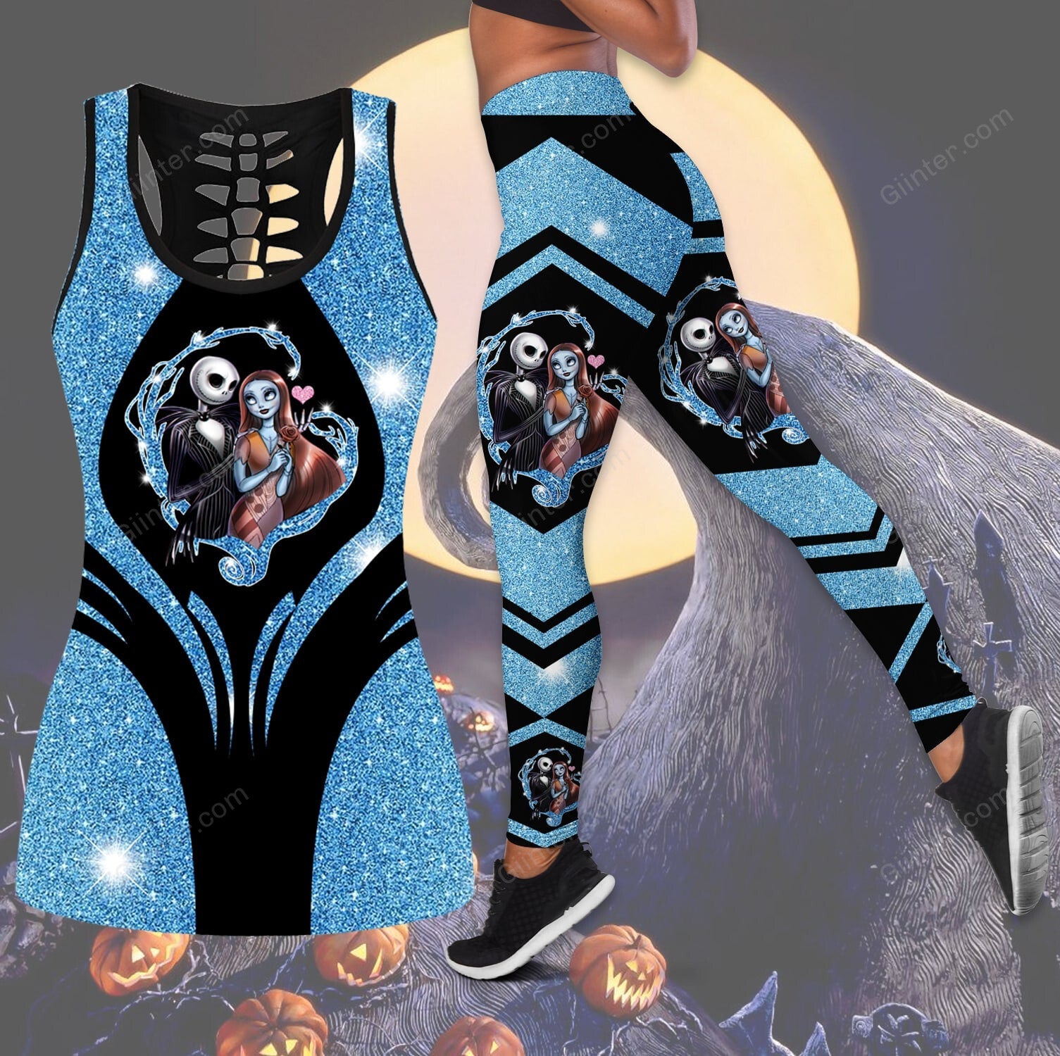 the nightmare before christmas tank top legging