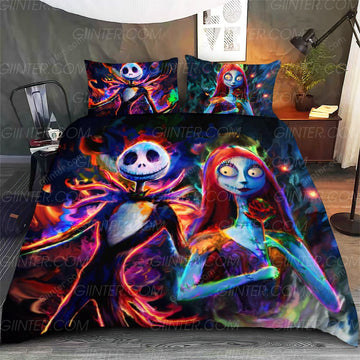 Jack Skellington & Sally Duvet Cover Bedding Set GINNBC98937