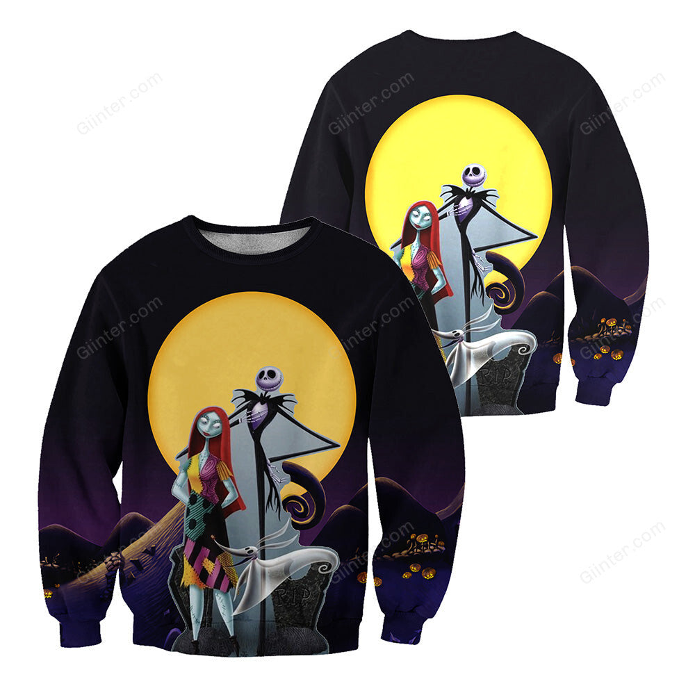 Jack Skellington & Sally Hoodie 3D All Over Printed Shirts For Men And Women 480