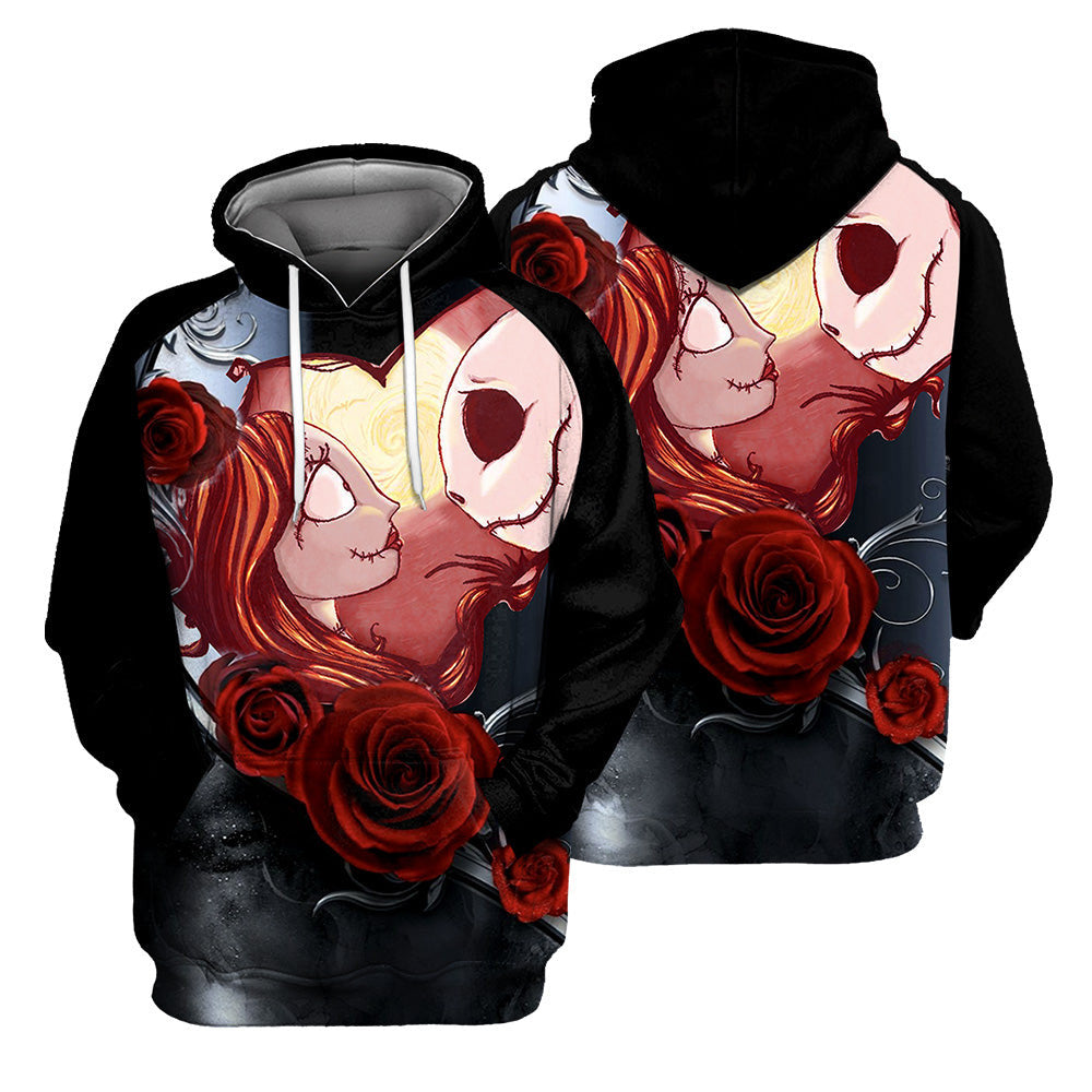 Jack Skellington & Sally Hoodie 3D All Over Printed Shirts For Men And Women 507