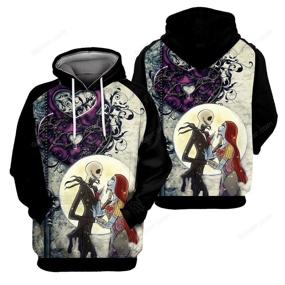 Jack Skellington & Sally Hoodie 3D All Over Printed Shirts For Men And Women 508