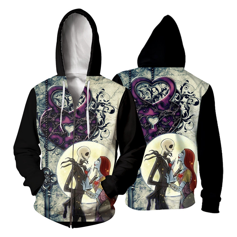 Jack Skellington & Sally Hoodie 3D All Over Printed Shirts For Men And Women 508