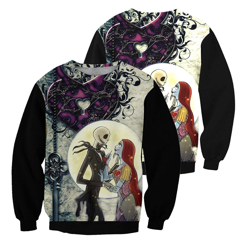 Jack Skellington & Sally Hoodie 3D All Over Printed Shirts For Men And Women 508