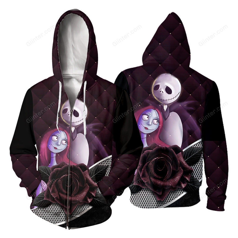 Jack Skellington & Sally Hoodie 3D All Over Printed Shirts For Men And Women 511