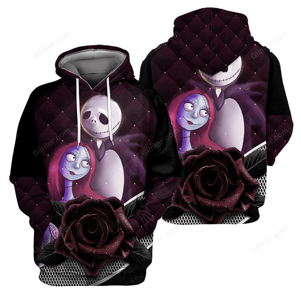 Jack Skellington & Sally Hoodie 3D All Over Printed Shirts For Men And Women 511