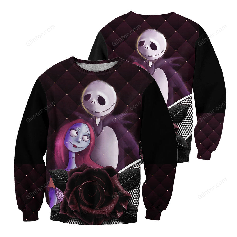 Jack Skellington & Sally Hoodie 3D All Over Printed Shirts For Men And Women 511