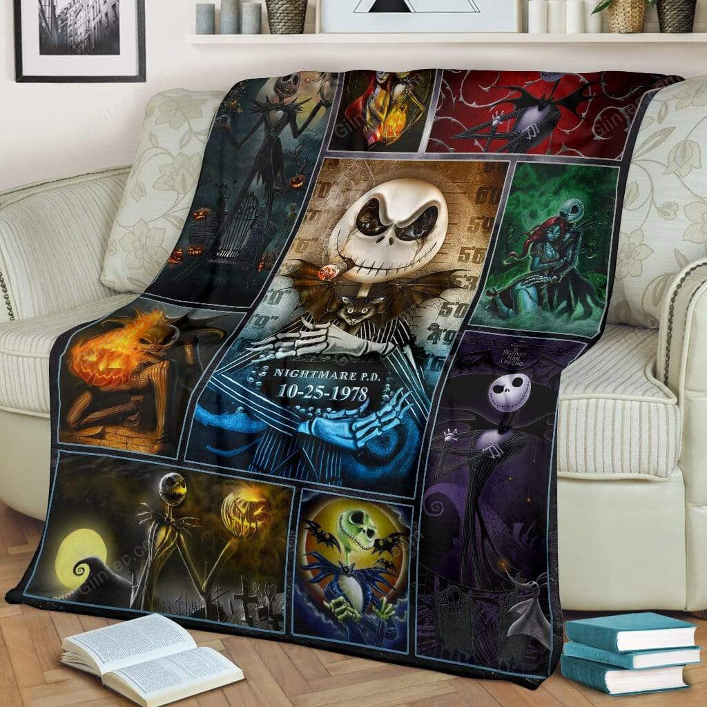 Jack Skellington & Sally Premium Blanket