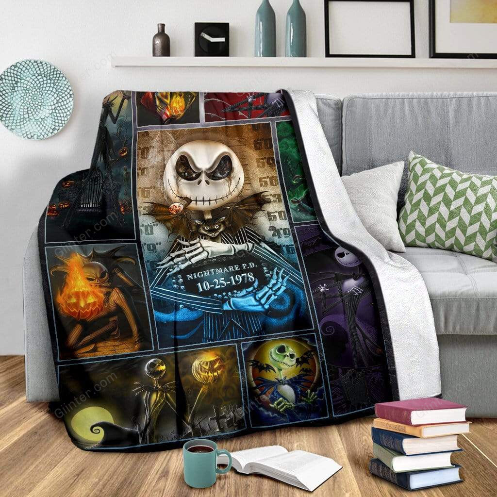 Jack Skellington & Sally Premium Blanket