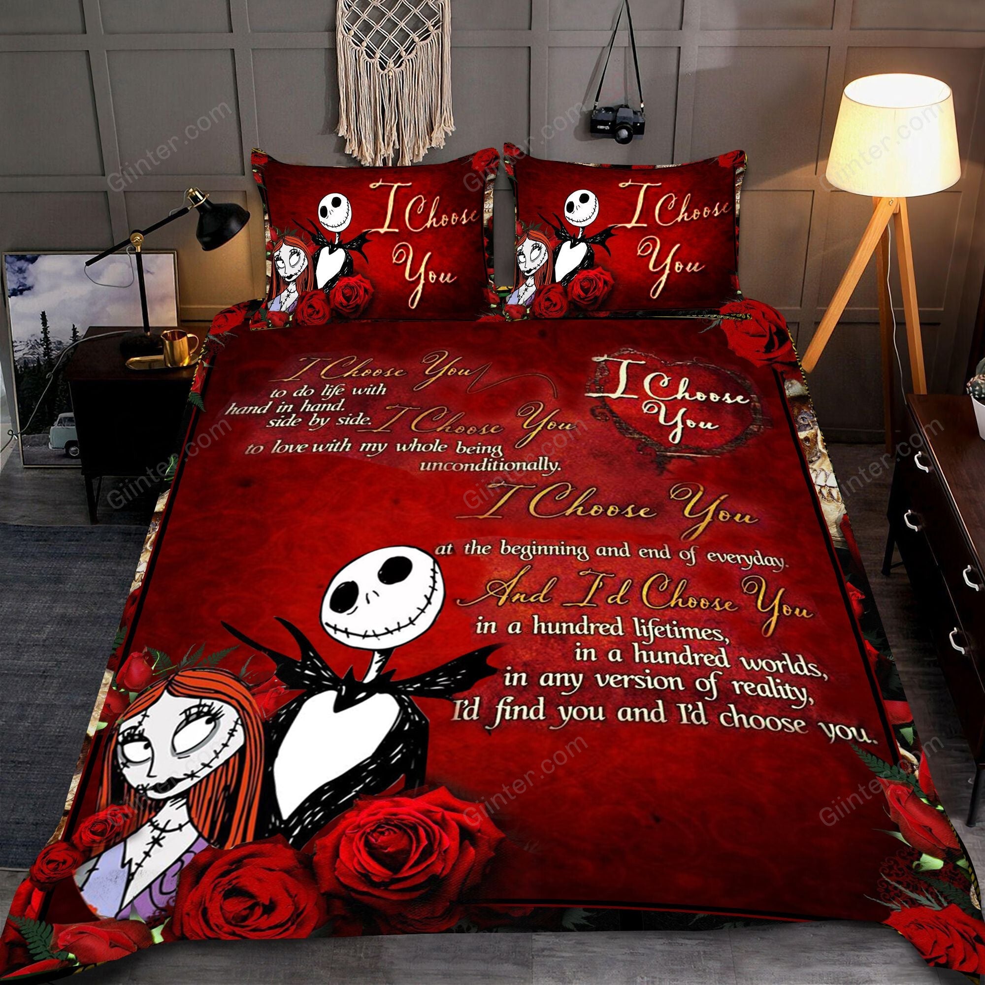Jack Skellington & Sally Quilt Bedding Set 580