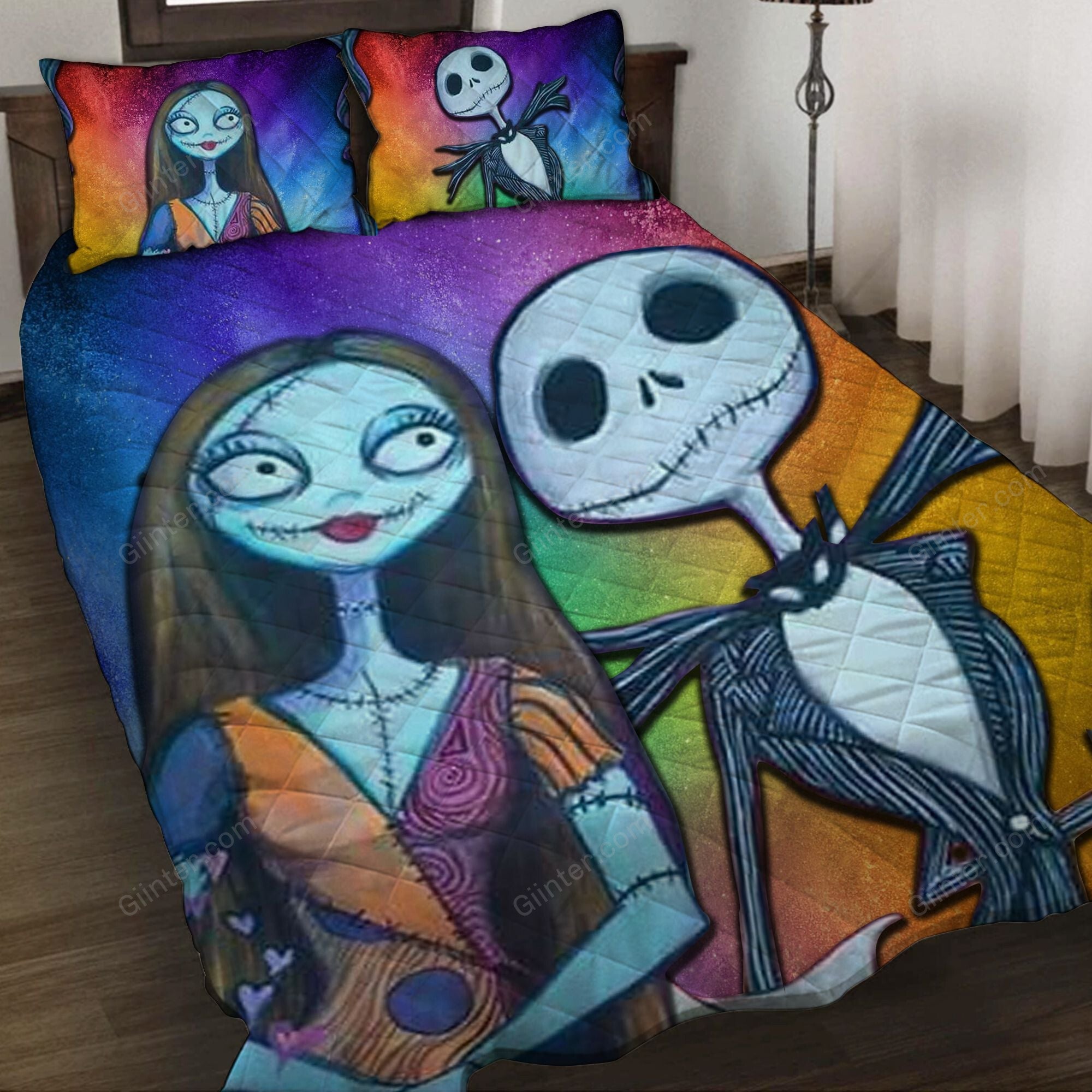 Jack Skellington & Sally Quilt Bedding Set 584