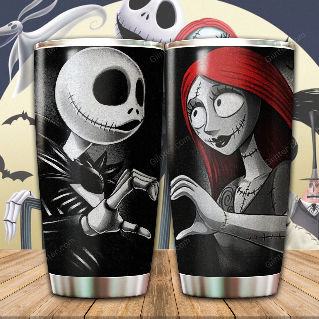Jack Skellington & Sally Stainless Steel Tumbler
