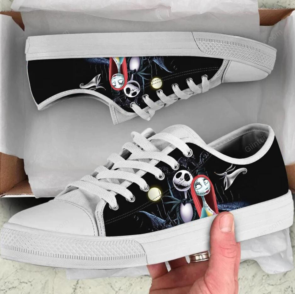 Jack Skellington & Sally Women Low Top Canvas Shoes 666