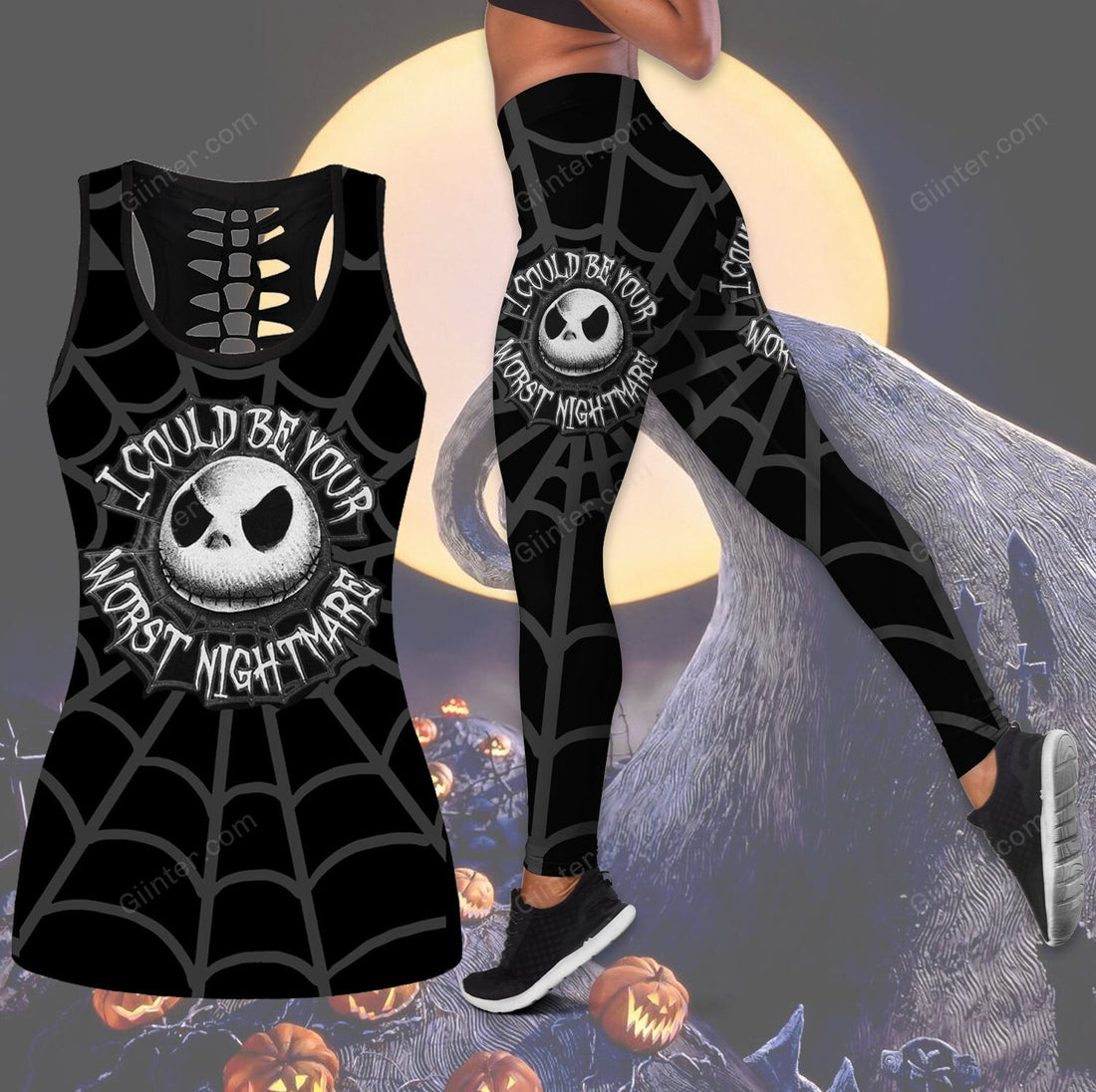 jack skellington tank top legging