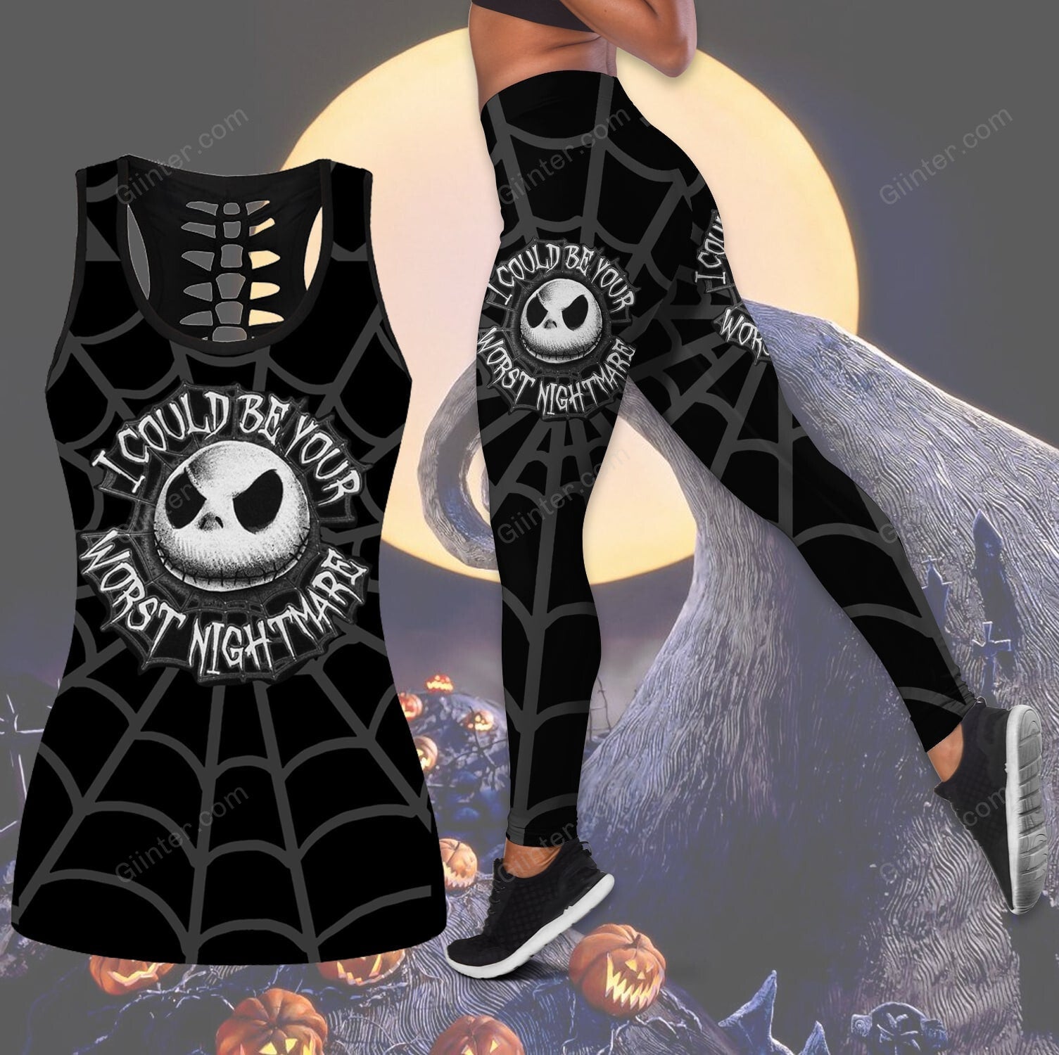 jack skellington tank top legging