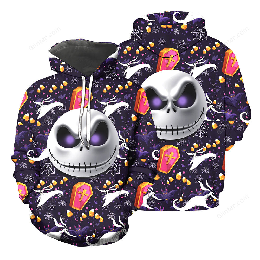 Jack Skellington 3D All Over Printed Shirts For Men And Women 01