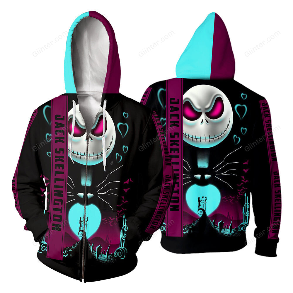 Jack Skellington 3D All Over Printed Shirts For Men And Women 14