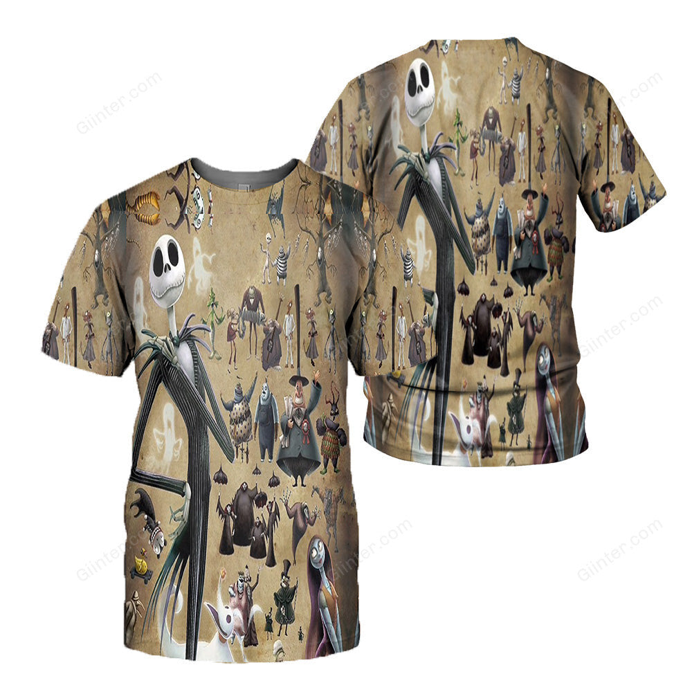Jack Skellington 3D All Over Printed Shirts For Men And Women 158