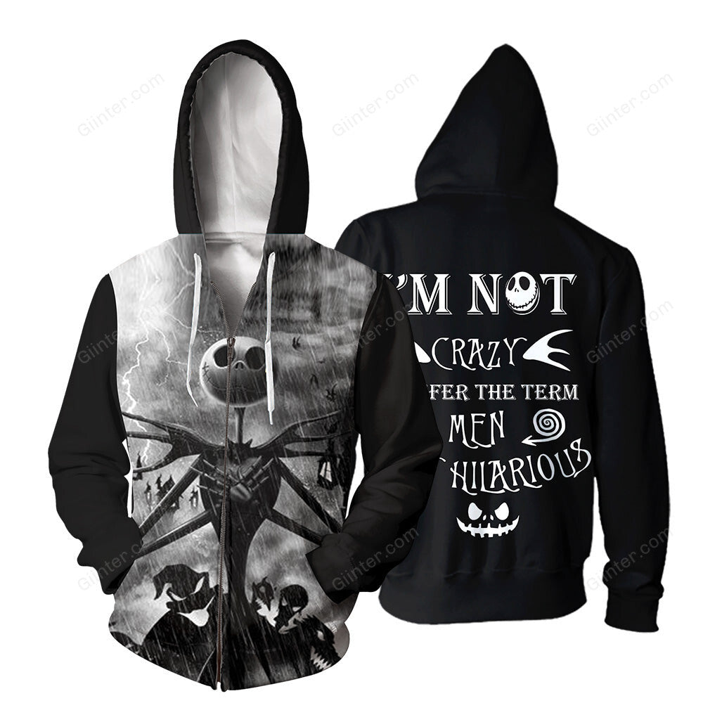 Jack Skellington 3D All Over Printed Shirts For Men And Women 189 - "I'm not crazy, I prefer the term mentally hilarious"