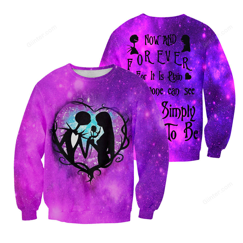 Jack Skellington 3D All Over Printed Shirts For Men And Women 221 - "Now and Forever For It is Plain As Anyone Can See, We're Simply Meant To Be"