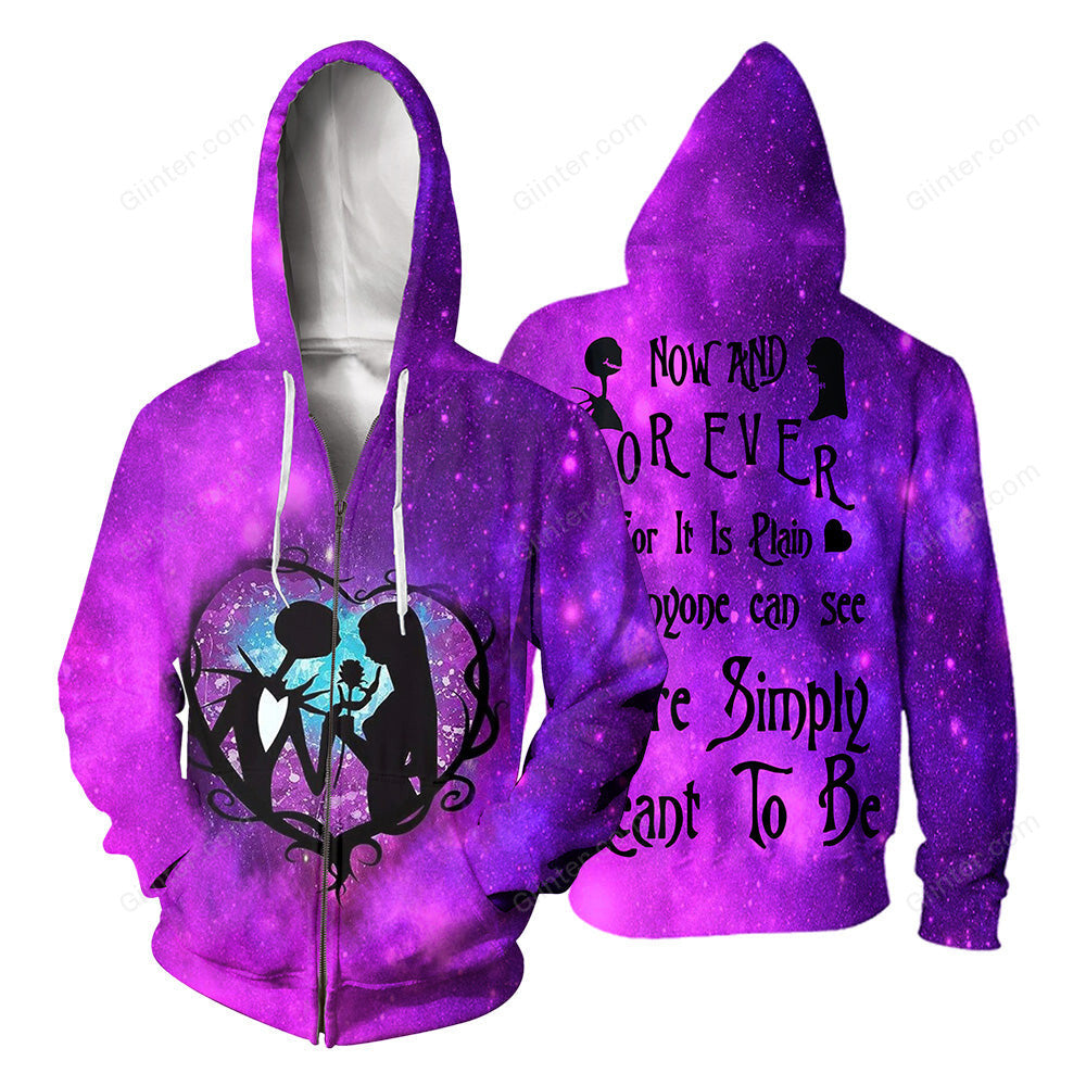 Jack Skellington 3D All Over Printed Shirts For Men And Women 221 - "Now and Forever For It is Plain As Anyone Can See, We're Simply Meant To Be"