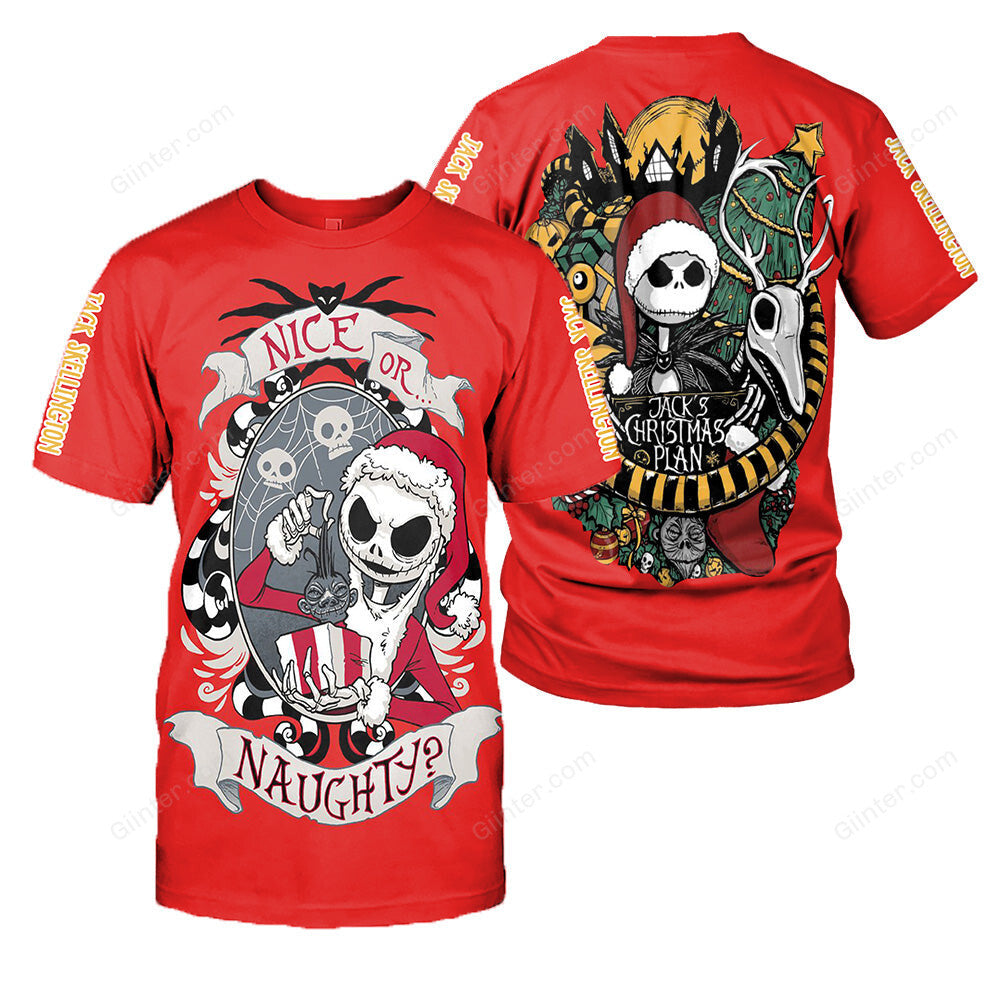 Jack Skellington 3D All Over Printed Shirts For Men And Women 380