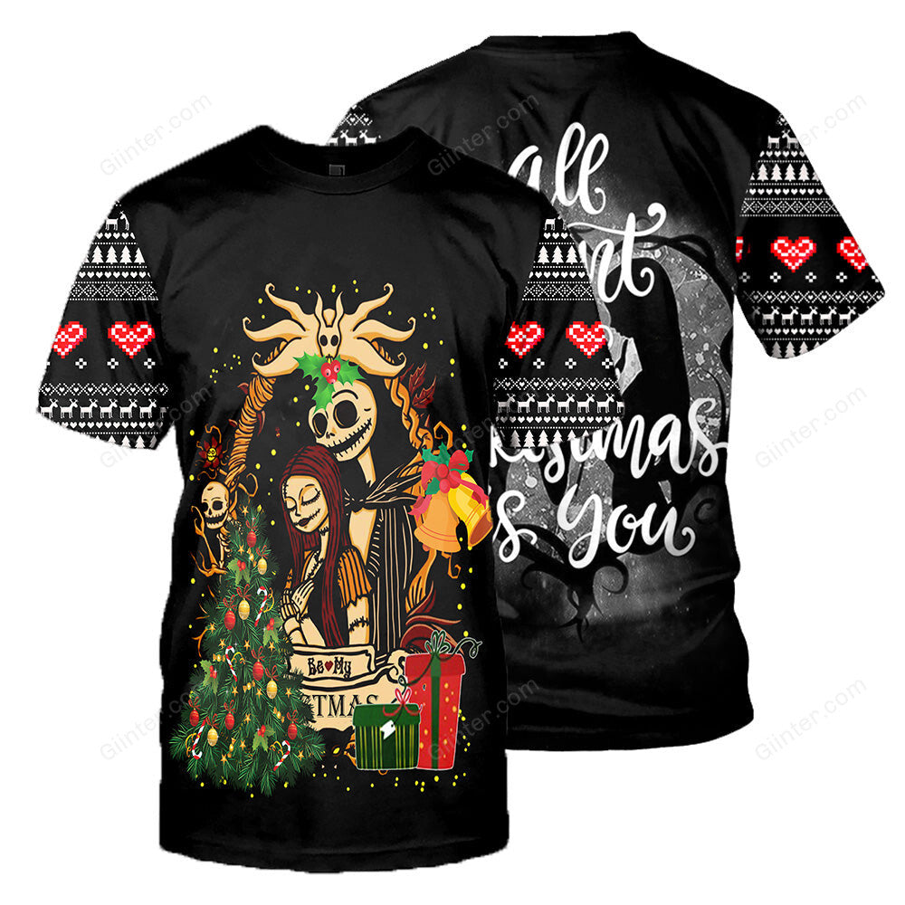 Jack Skellington 3D All Over Printed Shirts For Men And Women 399
