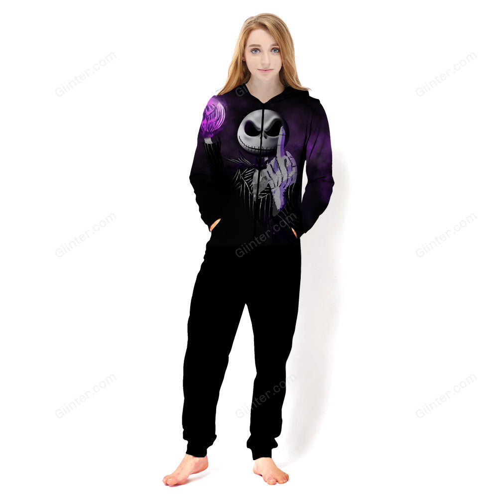 Jack Skellington 3D All Over Printed Unisex Jumpsuit 01