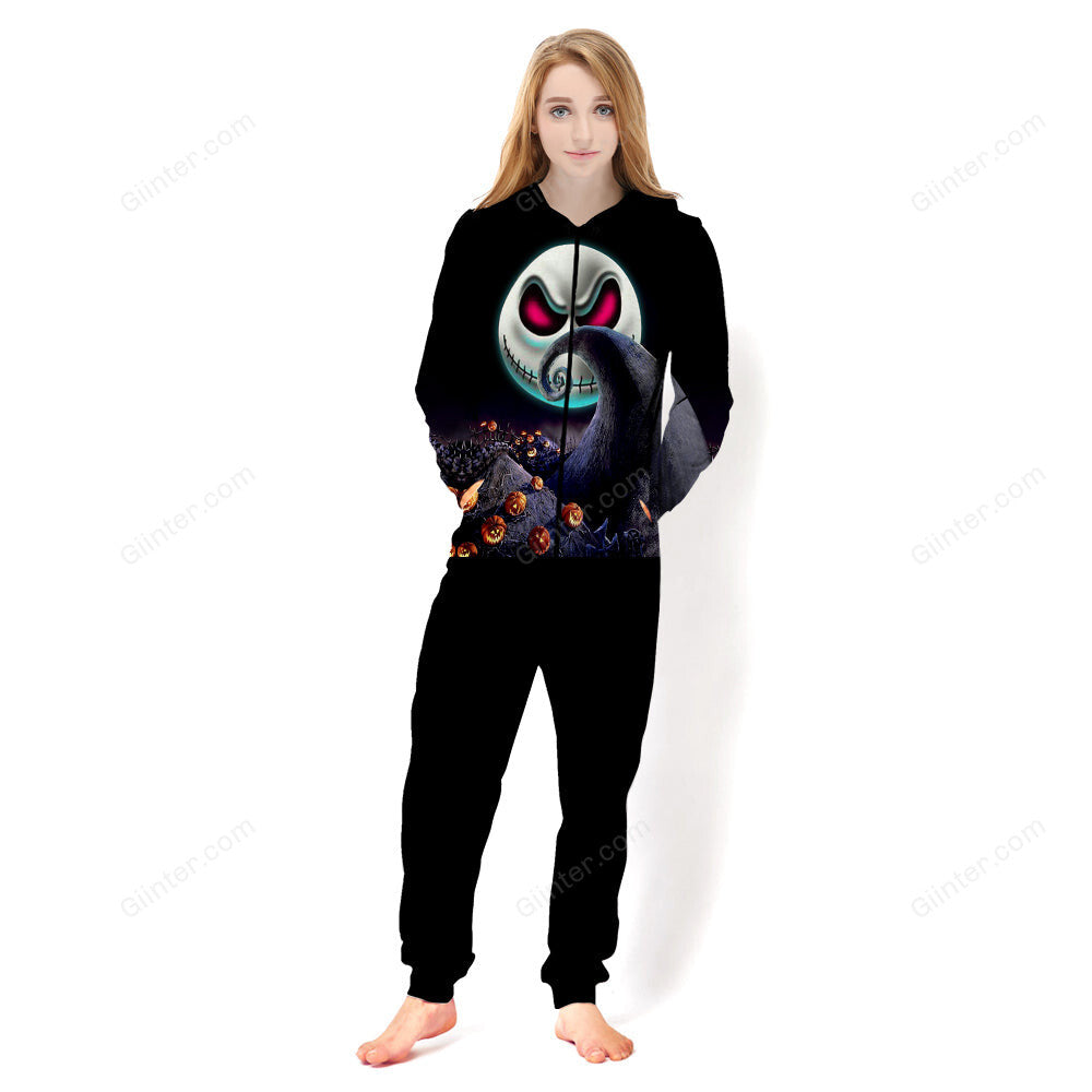 Jack Skellington 3D All Over Printed Unisex Jumpsuit 01