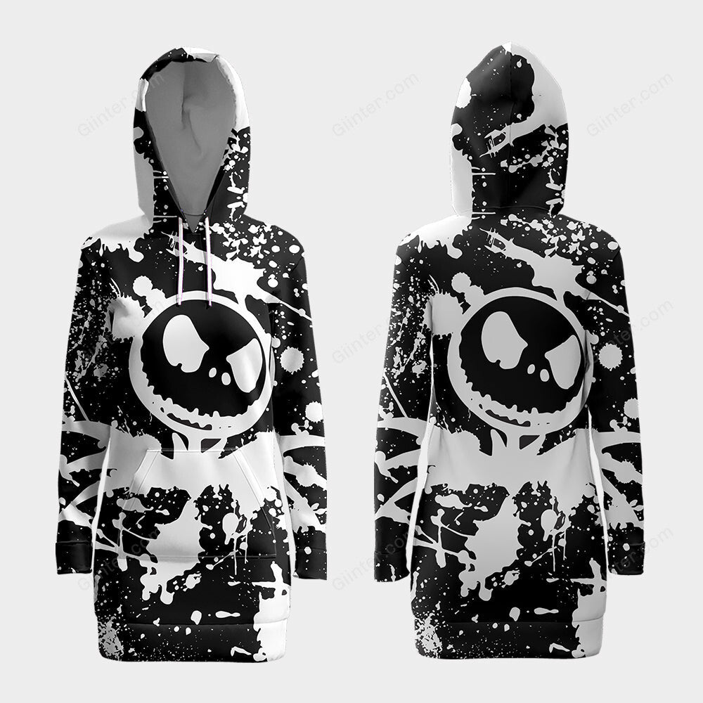 Jack Skellington 3D Painted Design Hoodie Dress