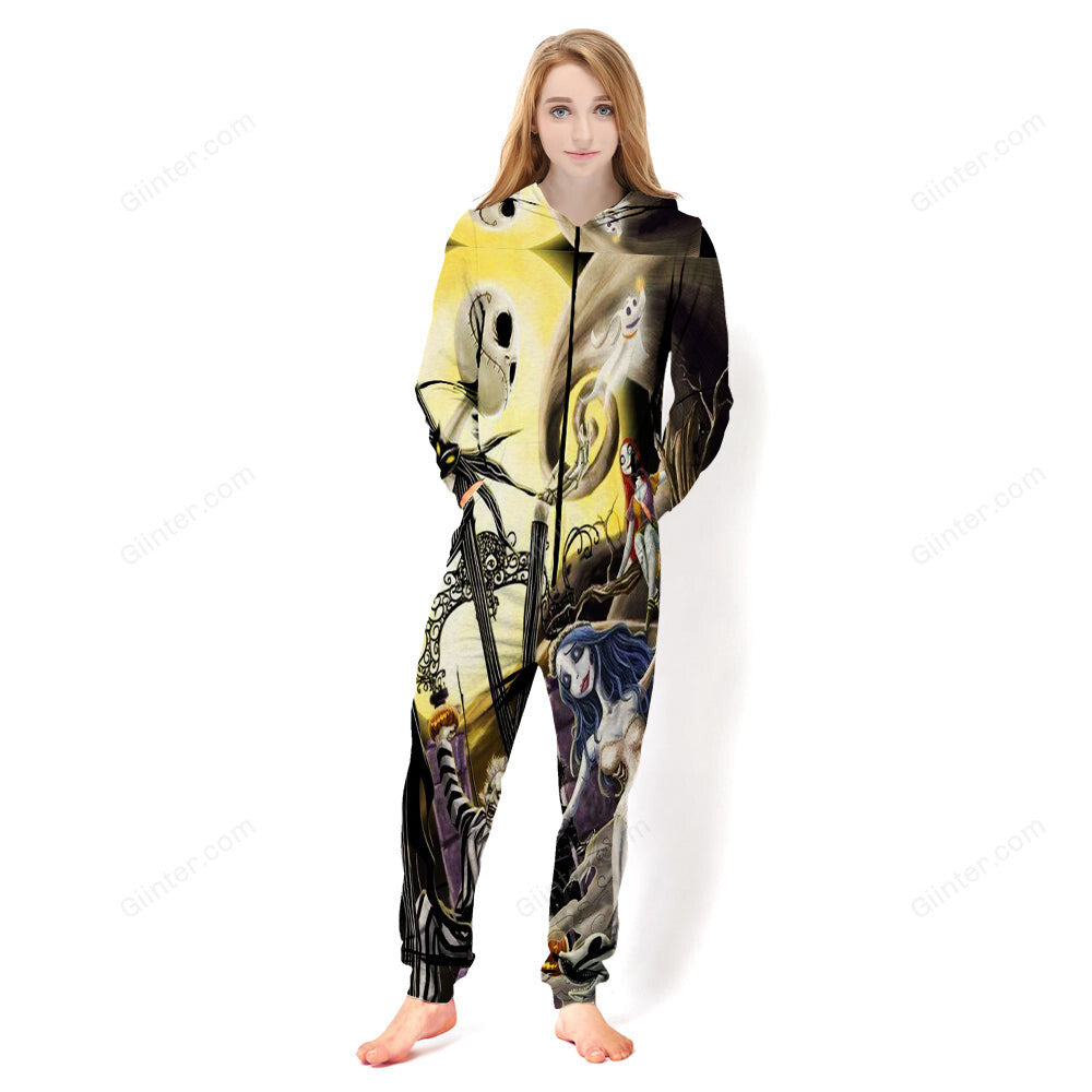 Jack Skellington 3D All Over Printed Unisex Jumpsuit 01