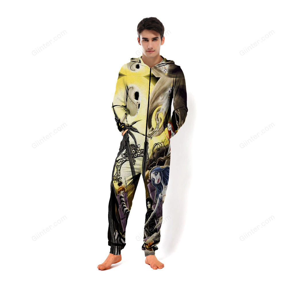 Jack Skellington 3D All Over Printed Unisex Jumpsuit 01