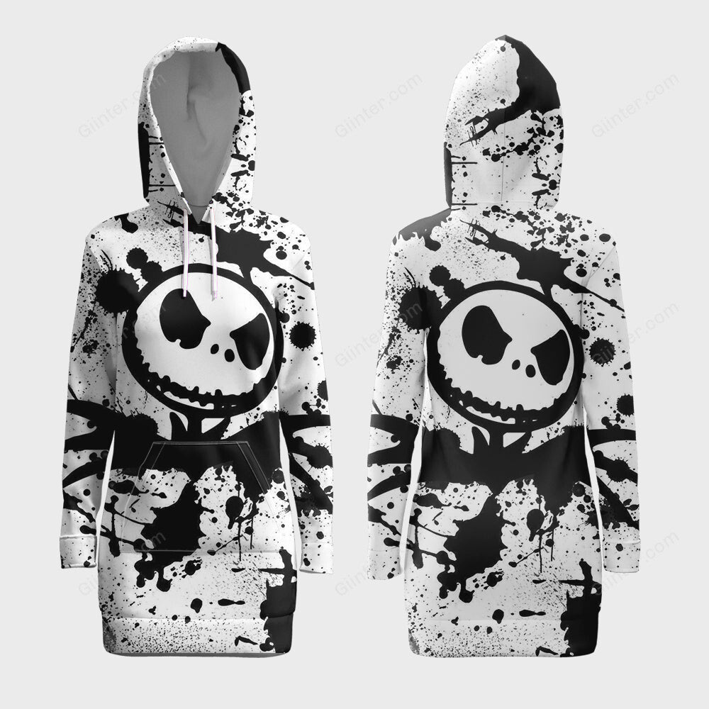 Jack Skellington 3D Painted Design Hoodie Dress