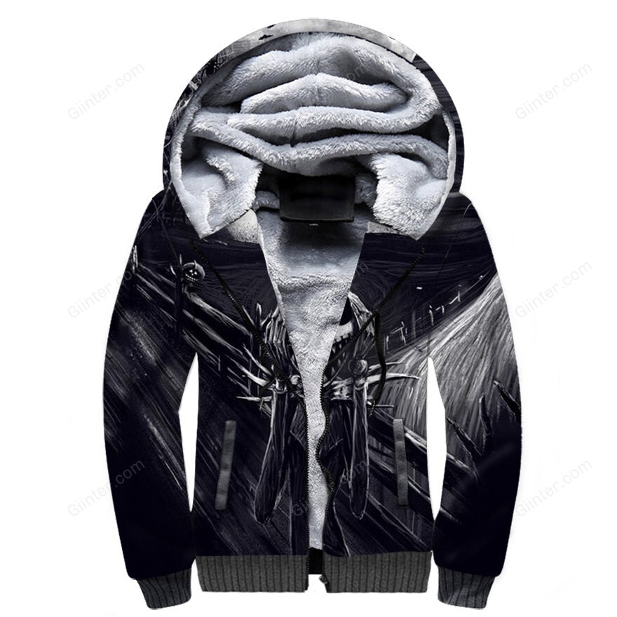 Jack Skellington 3D Print Hoodies Men Winter Zipper Jacket 2018