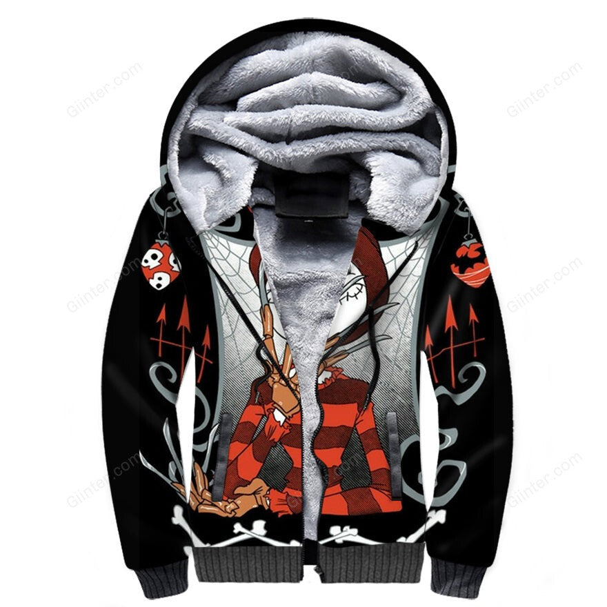 Jack Skellington 3D Print Hoodies Men Winter Zipper Jacket 2018
