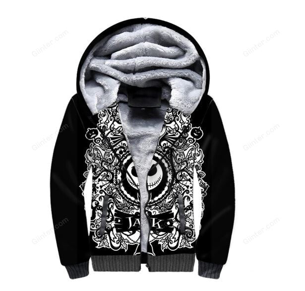 Jack Skellington 3D Print Hoodies Men Winter Zipper Jacket 2018