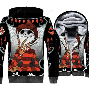 Jack Skellington 3D Print Hoodies Men Winter Zipper Jacket 2018