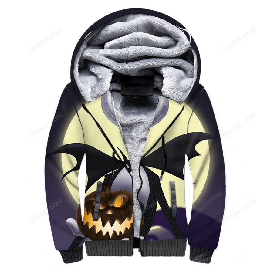 Jack Skellington 3D Print Hoodies Men Winter Zipper Jacket 2018