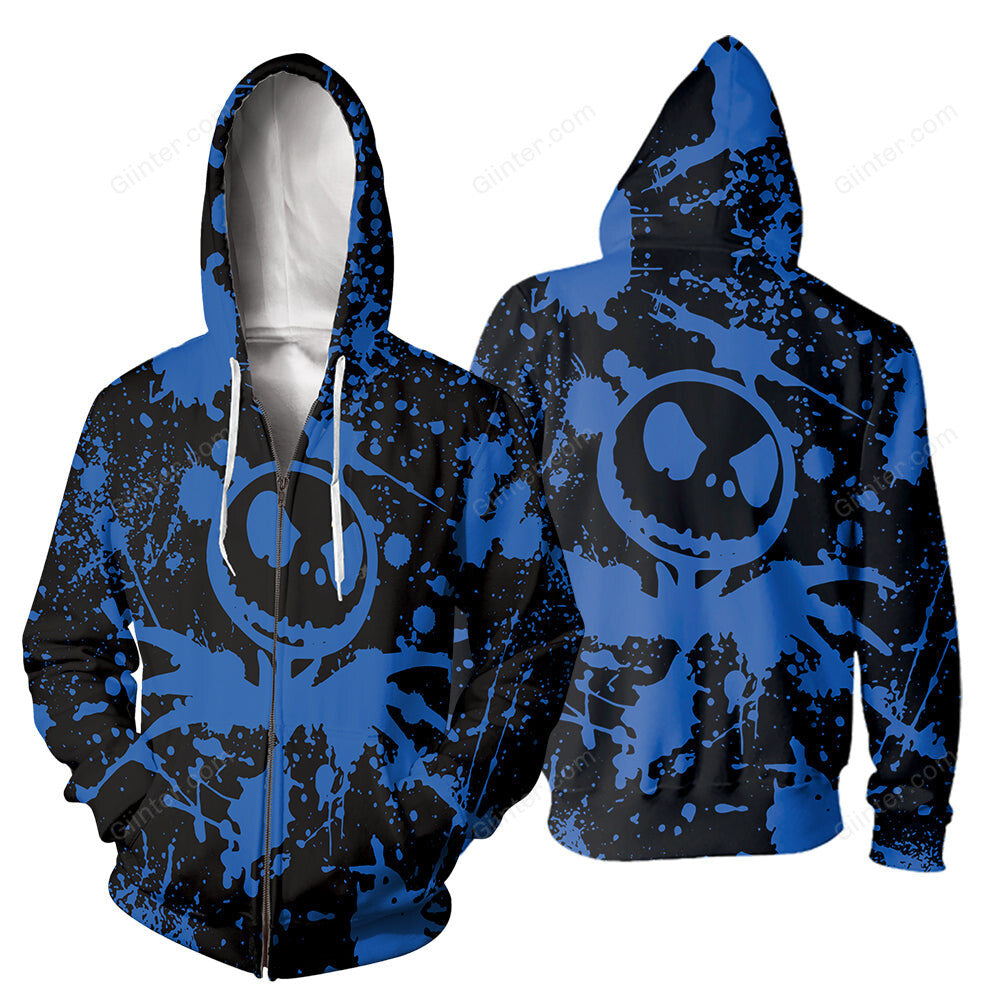 Jack Skellington 3D Print Painted Hoodies - Blue (LIMITED EDITION)