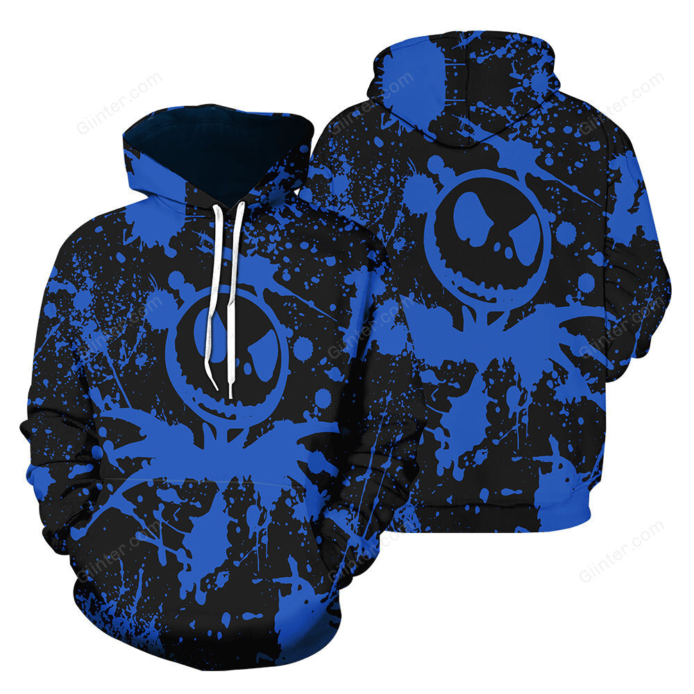 Jack Skellington 3D Print Painted Hoodies - Blue (LIMITED EDITION)