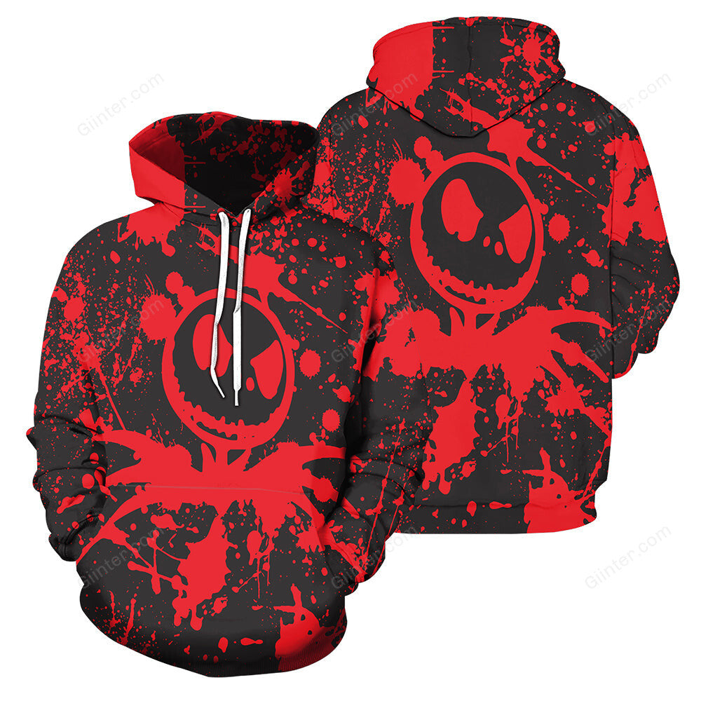 Jack Skellington 3D Print Painted Hoodies - Red & Purple (LIMITED EDITION)