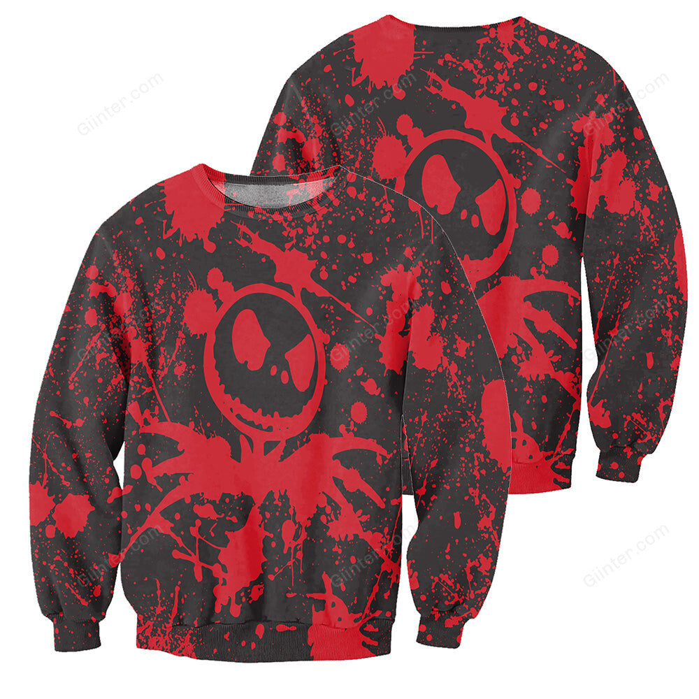 Jack Skellington 3D Print Painted Hoodies - Red & Purple (LIMITED EDITION)