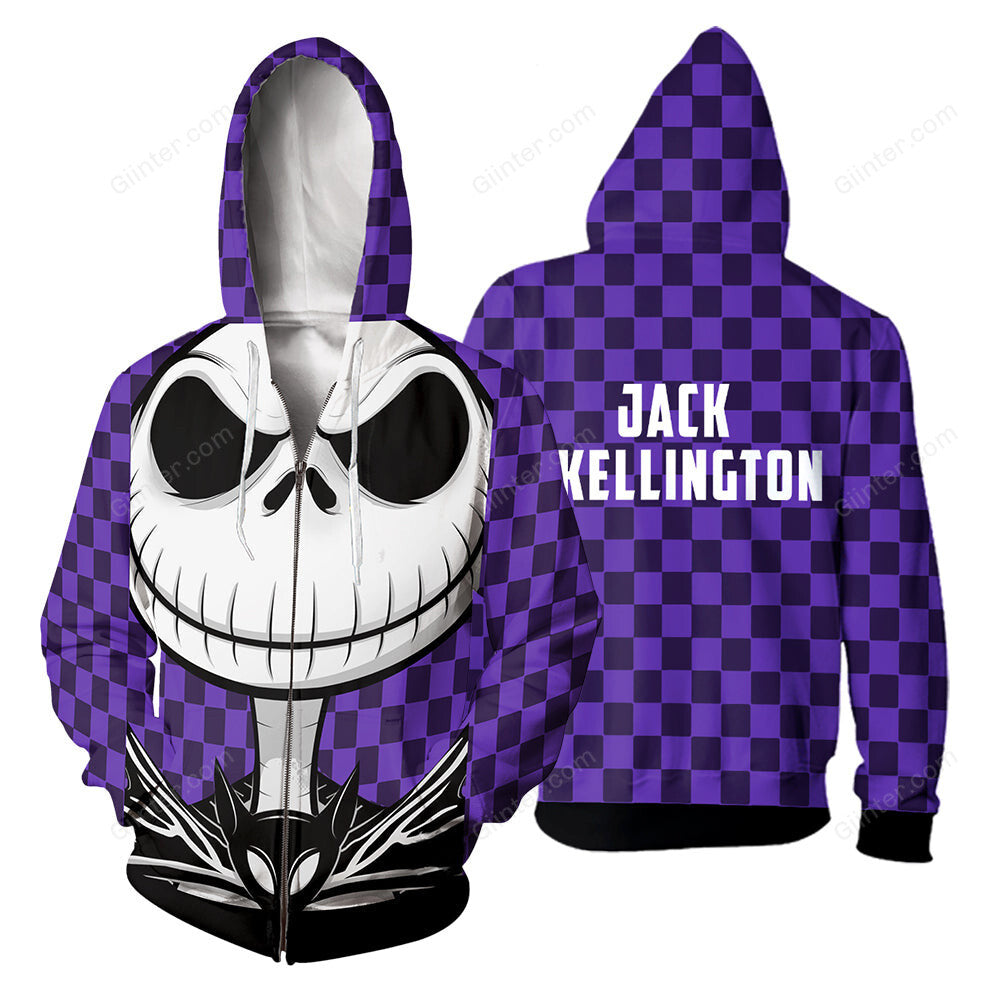 Jack Skellington and Sally 3D All Over Printed Shirts For Men And Women