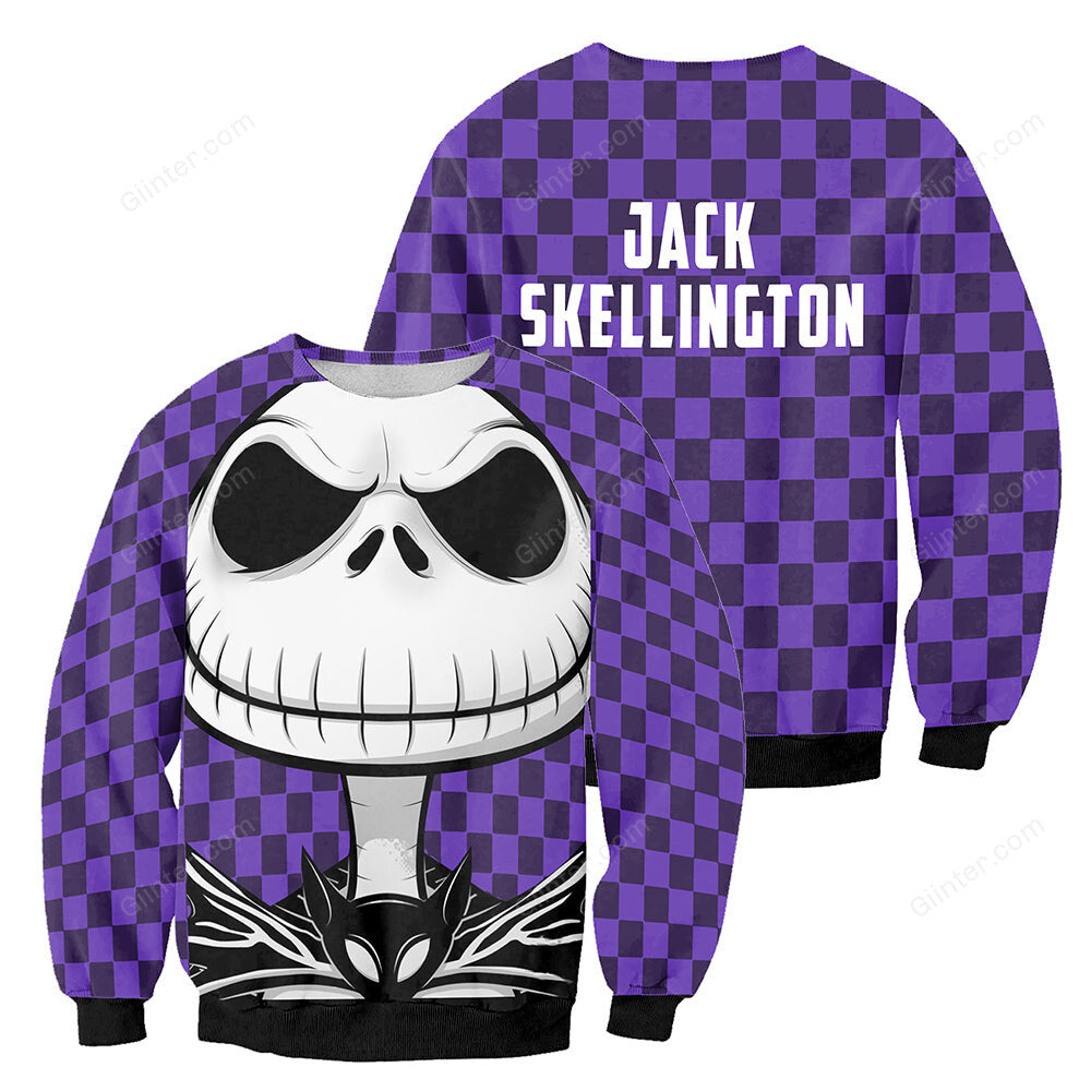 Jack Skellington and Sally 3D All Over Printed Shirts For Men And Women