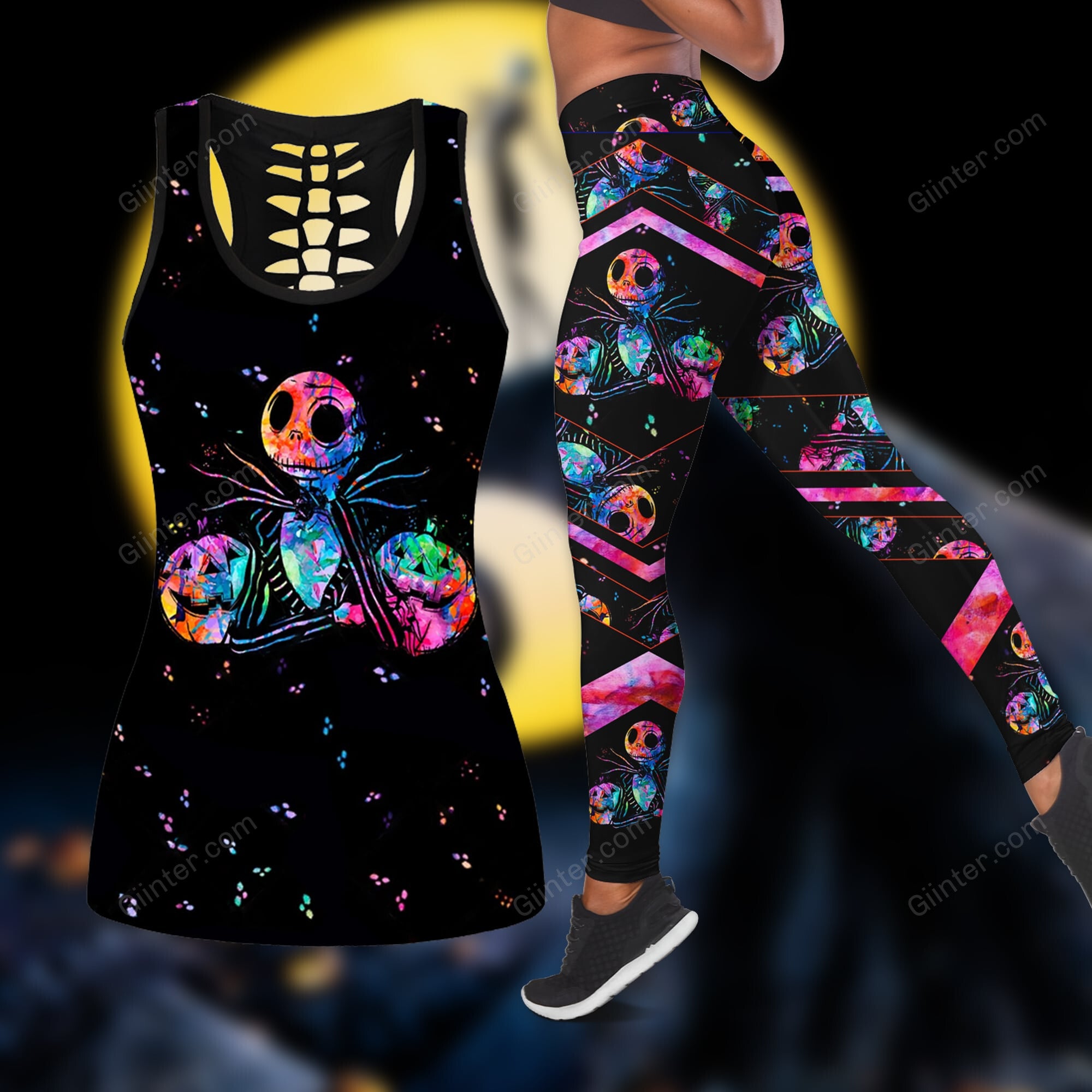 Jack Skellington Color Women Tank Top & Legging GINNBC85437