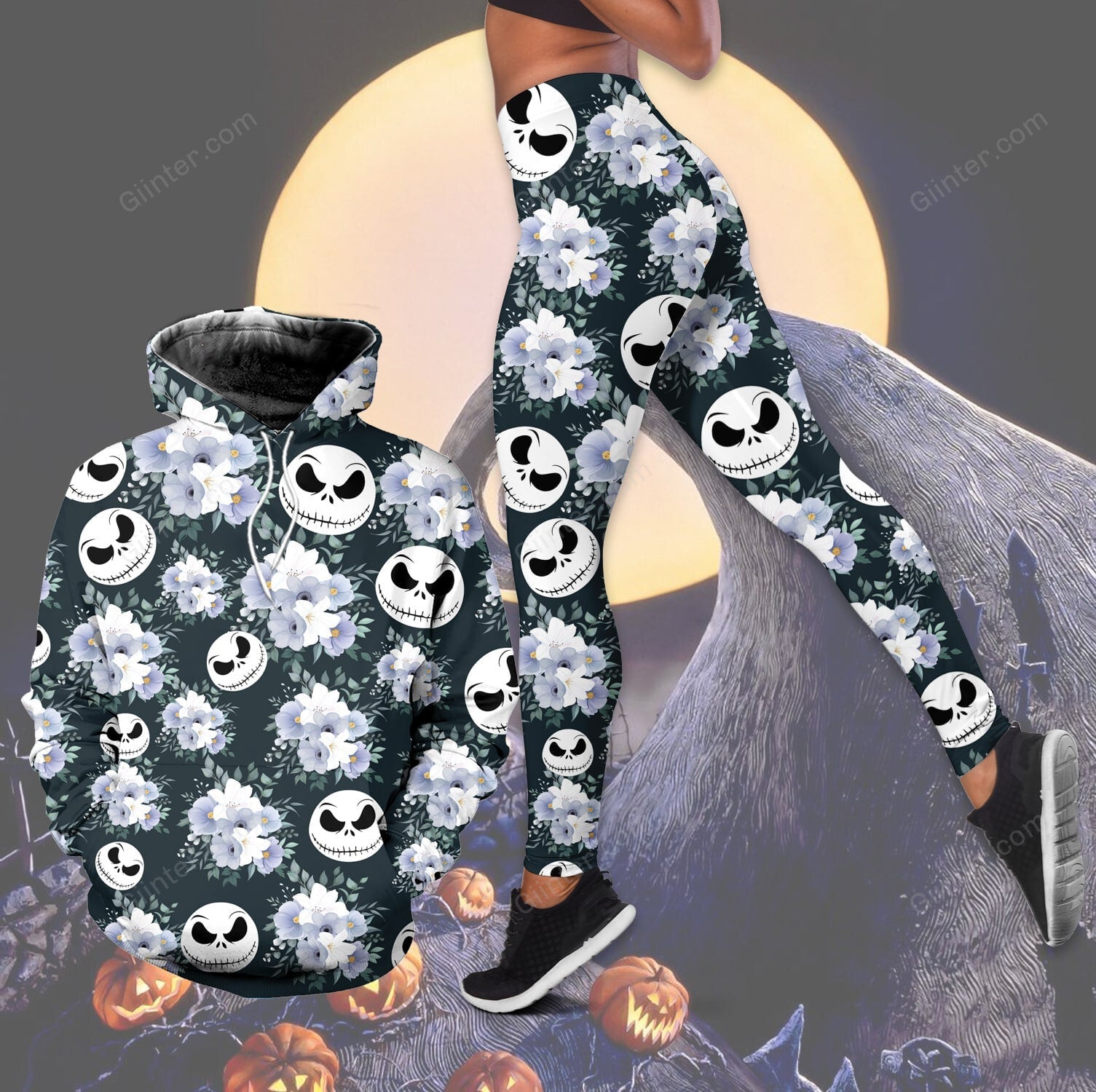 Jack Skellington Combo Hoodie & Legging 664