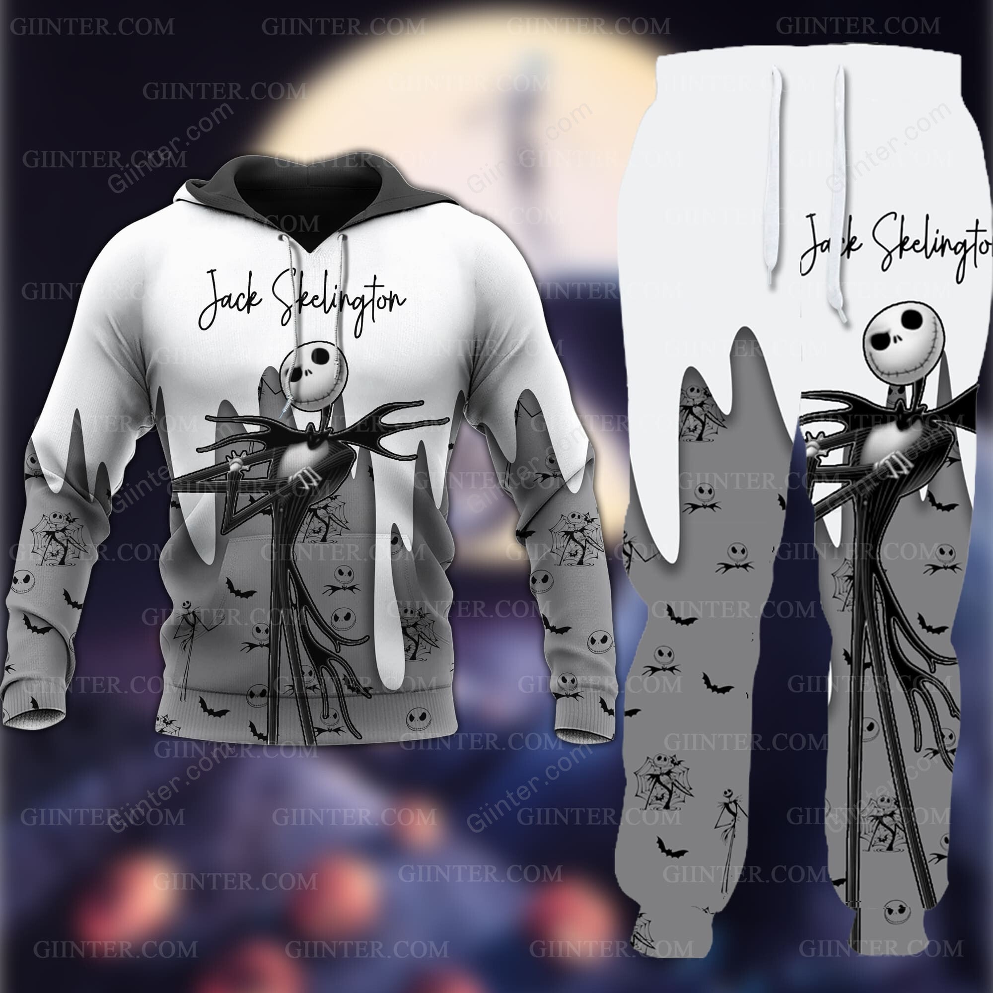 Jack Skellington Combo Hoodie & Sweatpants GINNBC94639