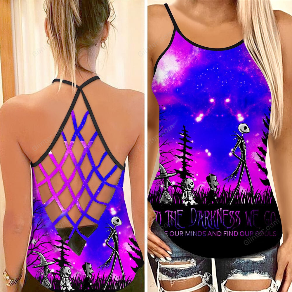 jack skellington Criss-cross tank top