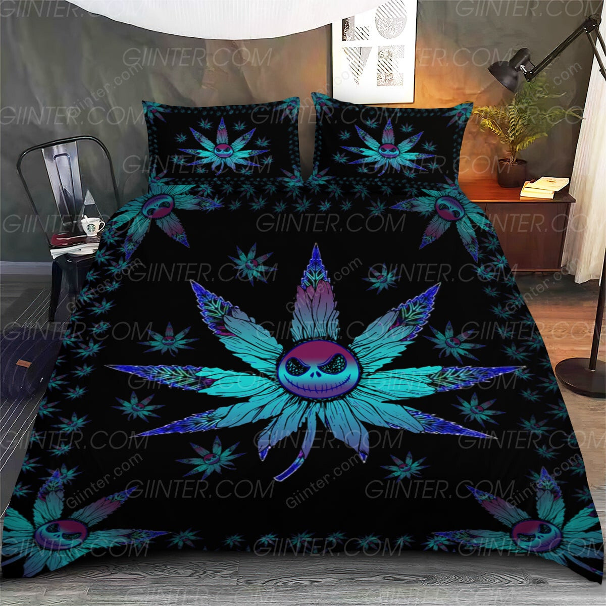 Jack Skellington Duvet Cover Bedding Set GINNBC94280