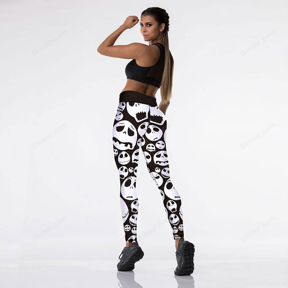 Jack Skellington Faces Leggings